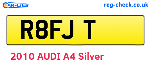 R8FJT are the vehicle registration plates.