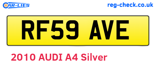 RF59AVE are the vehicle registration plates.