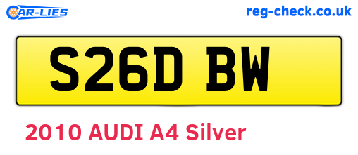 S26DBW are the vehicle registration plates.