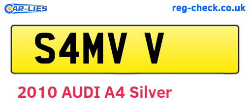 S4MVV are the vehicle registration plates.