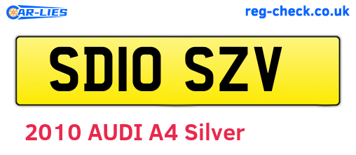 SD10SZV are the vehicle registration plates.