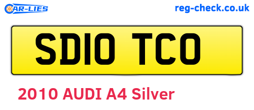SD10TCO are the vehicle registration plates.