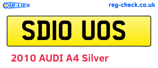 SD10UOS are the vehicle registration plates.