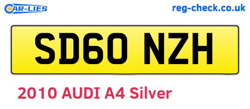 SD60NZH are the vehicle registration plates.
