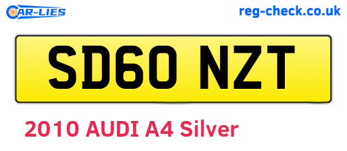 SD60NZT are the vehicle registration plates.