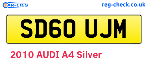 SD60UJM are the vehicle registration plates.