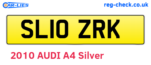 SL10ZRK are the vehicle registration plates.