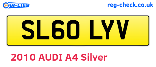 SL60LYV are the vehicle registration plates.