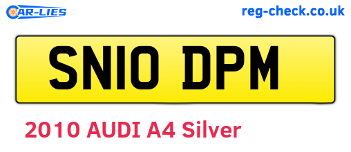 SN10DPM are the vehicle registration plates.