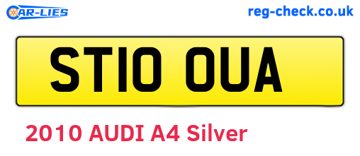 ST10OUA are the vehicle registration plates.