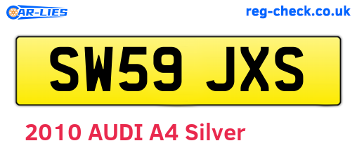SW59JXS are the vehicle registration plates.