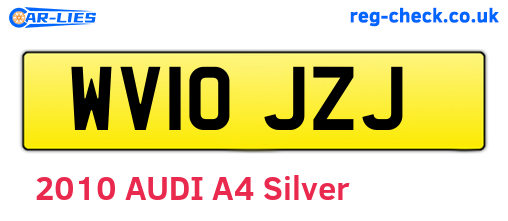 WV10JZJ are the vehicle registration plates.