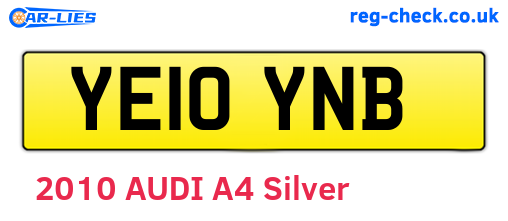 YE10YNB are the vehicle registration plates.