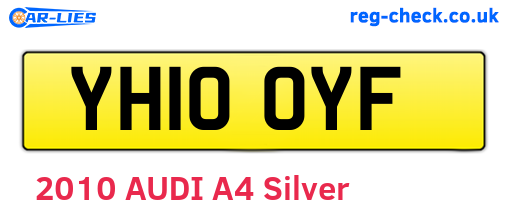 YH10OYF are the vehicle registration plates.