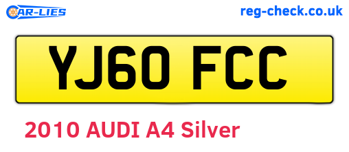 YJ60FCC are the vehicle registration plates.
