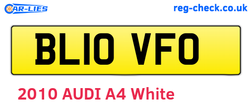BL10VFO are the vehicle registration plates.