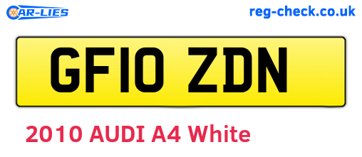 GF10ZDN are the vehicle registration plates.