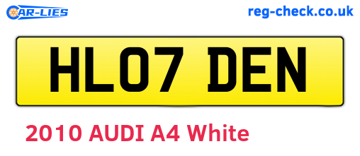 HL07DEN are the vehicle registration plates.