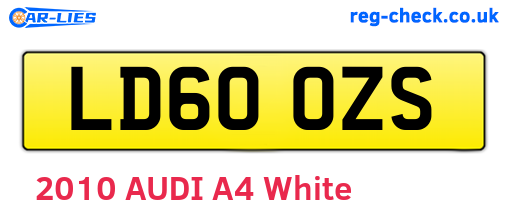 LD60OZS are the vehicle registration plates.