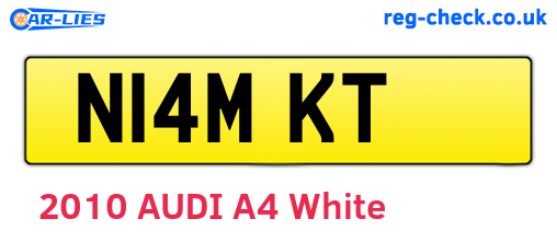 N14MKT are the vehicle registration plates.