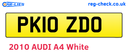 PK10ZDO are the vehicle registration plates.
