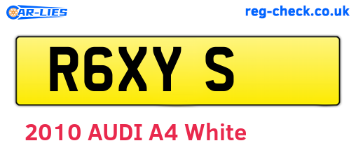 R6XYS are the vehicle registration plates.
