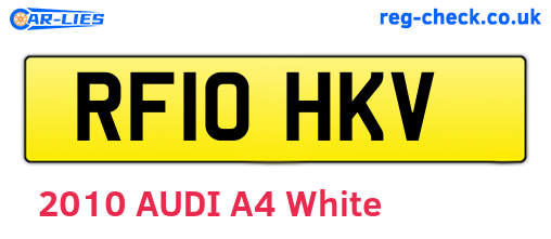 RF10HKV are the vehicle registration plates.