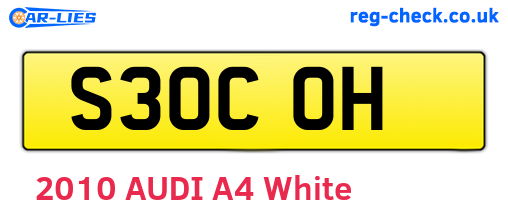 S30COH are the vehicle registration plates.