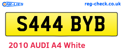 S444BYB are the vehicle registration plates.