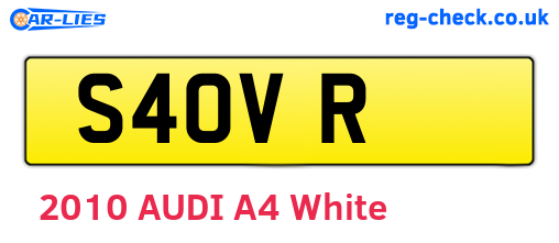 S4OVR are the vehicle registration plates.