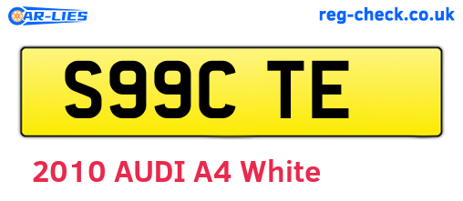 S99CTE are the vehicle registration plates.