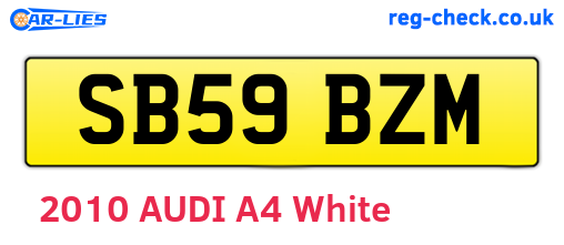 SB59BZM are the vehicle registration plates.