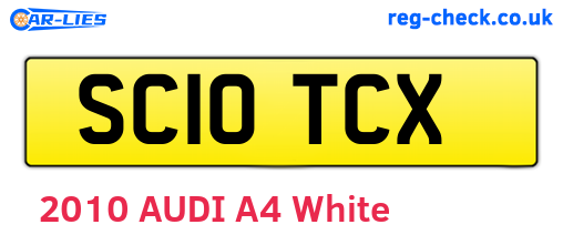 SC10TCX are the vehicle registration plates.