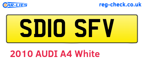 SD10SFV are the vehicle registration plates.