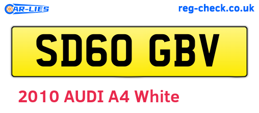 SD60GBV are the vehicle registration plates.