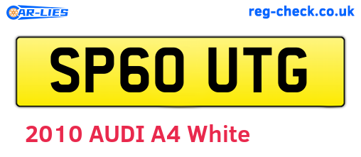 SP60UTG are the vehicle registration plates.