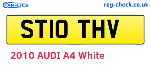 ST10THV are the vehicle registration plates.