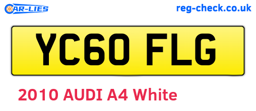 YC60FLG are the vehicle registration plates.