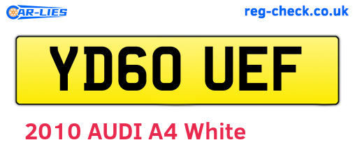YD60UEF are the vehicle registration plates.