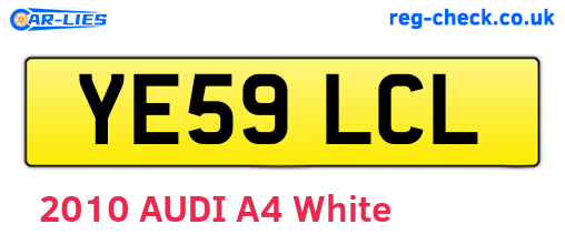 YE59LCL are the vehicle registration plates.
