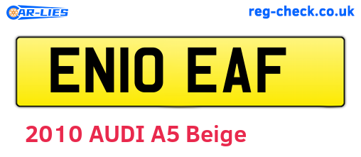 EN10EAF are the vehicle registration plates.