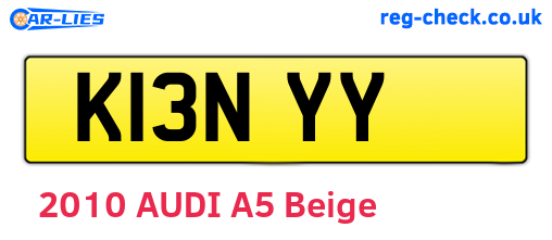 K13NYY are the vehicle registration plates.