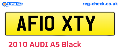 AF10XTY are the vehicle registration plates.