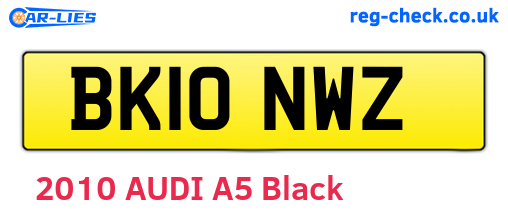 BK10NWZ are the vehicle registration plates.