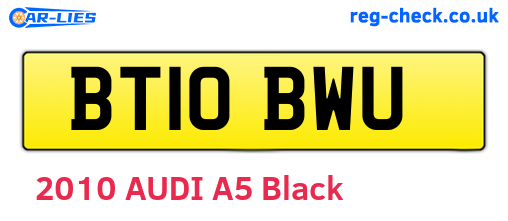 BT10BWU are the vehicle registration plates.