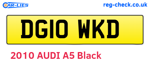 DG10WKD are the vehicle registration plates.
