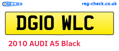 DG10WLC are the vehicle registration plates.