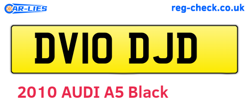 DV10DJD are the vehicle registration plates.