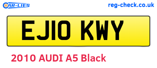 EJ10KWY are the vehicle registration plates.