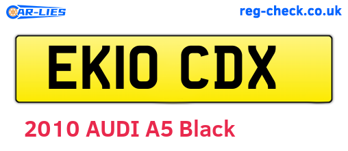 EK10CDX are the vehicle registration plates.